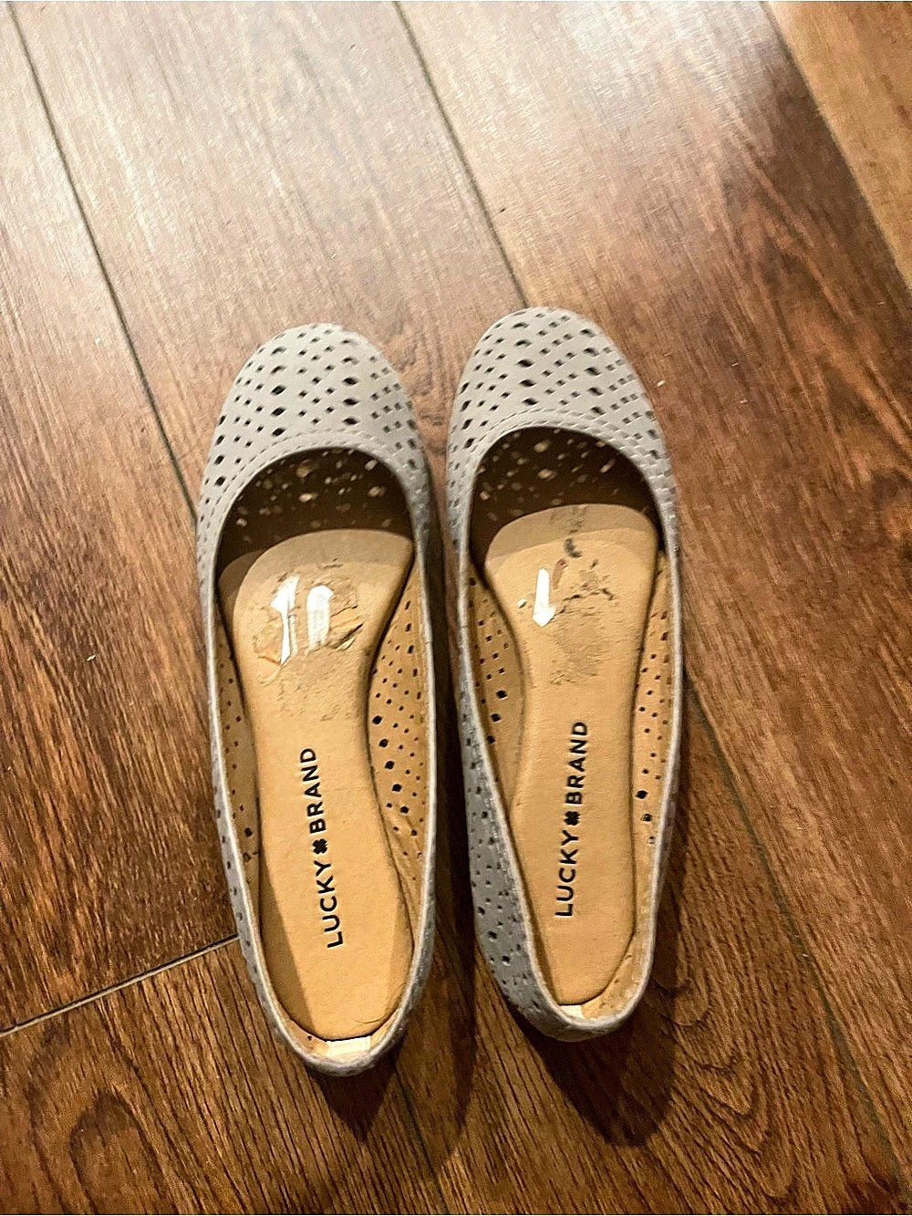 Lucky Brand Emmie Ballet Flat Flats in Gray size 7